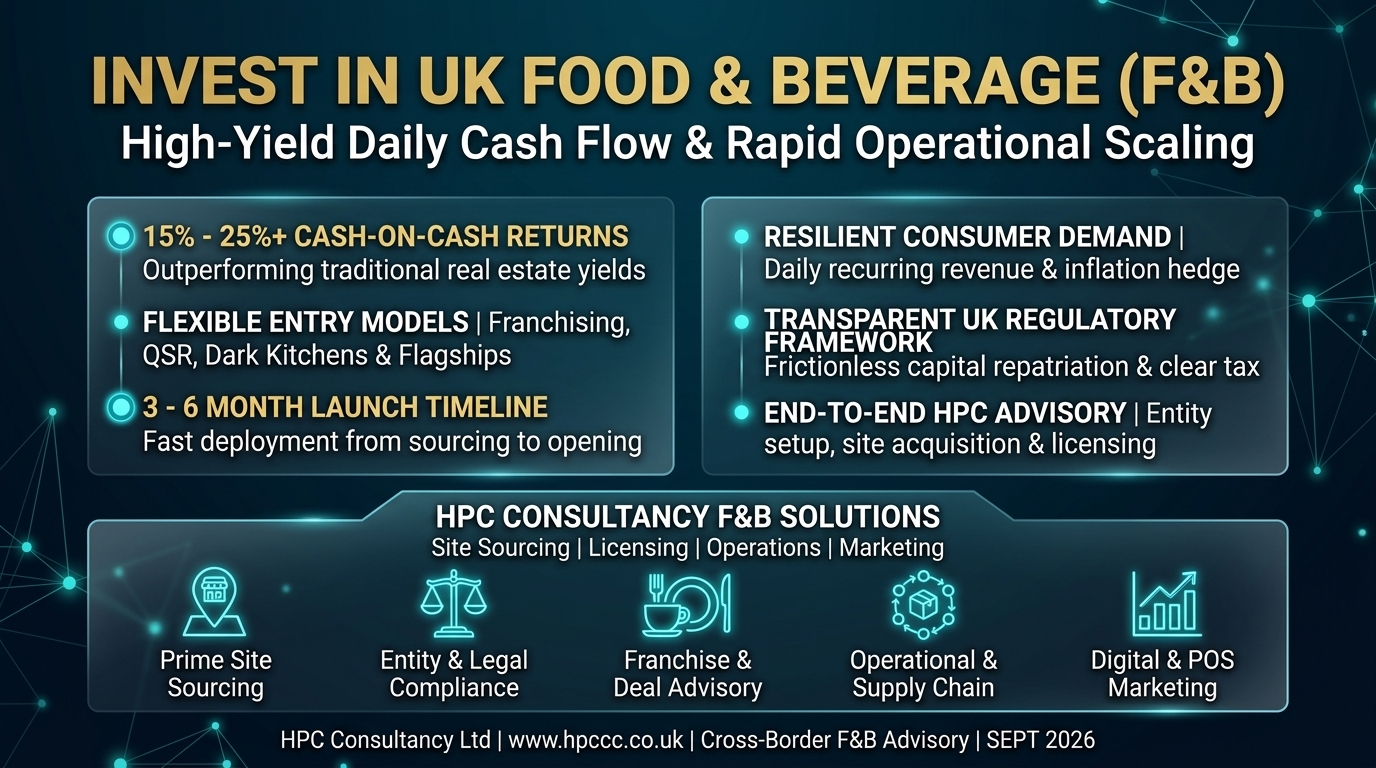 Why Singapore Investors Must Consider the UK Food and Beverage Sector as Their Primary Entry Point